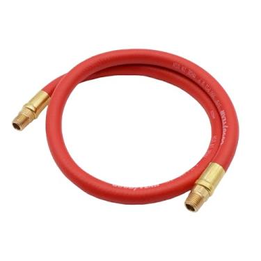 Imagem de Mangueira de ar híbrida Goodyear 9,5 cm x 3/20.3 cm - Pressão de trabalho de 300 PSI - Pressão de trabalho de 1200 PSI - Sem dobras - Acessórios NPT 100% latão 1/10.2 cm - Feito nos EUA