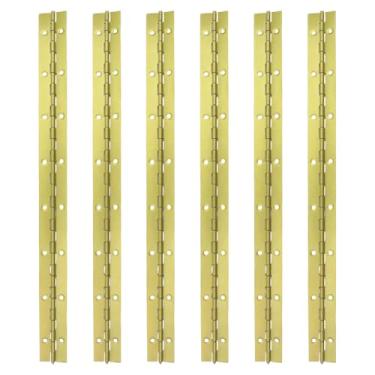 Imagem de Tsnamay Dobradiça dobrável para porta de armário de 400 mm, dobradiça contínua e de piano, dobradiça contínua de aço inoxidável, dobradiças contínuas para barco, dourado fosco