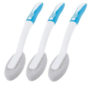 Imagem de Escova de limpeza de vaso sanitário, limpador de vaso sanitário de pedra-pomes, vaso sanitário removedor de manchas, escova de limpeza de pedra-pomes para pia resistente, escova com alça eficiente