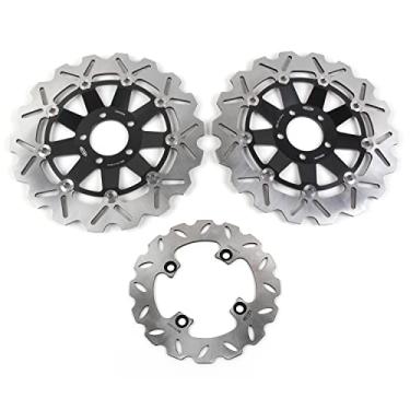 Imagem de Arashi Discos de freio dianteiros traseiros rotores para Kawasaki Z1000 2003-2006, acessórios de substituição de motocicleta preto