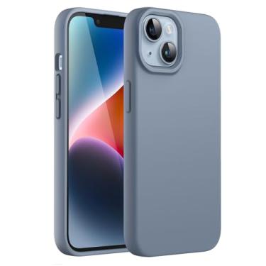 Imagem de JETech Capa de Silicone para iPhone 14 6,1 Polegadas, Case Protetora para Corpo Inteiro com Toque Suave e Sedoso, Capinha à Prova de Choque com Forro de Microfibra (Azul Sierra)