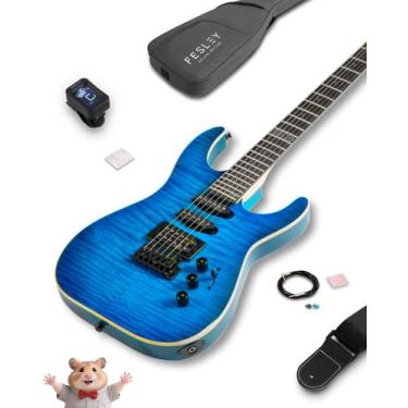 Imagem de Guitarra elétrica Fesley X 39 Solid Body com captador de cerâmica HSS