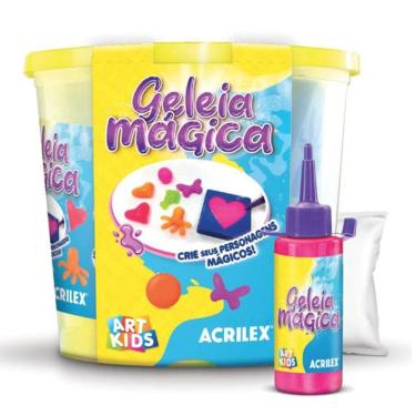 Imagem de Geleia mágica Big Balde com 4 cores e 7 moldes - Acrilex