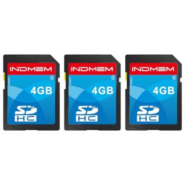 Imagem de Cartão SD 4GB Pacote com 3, Cartões de Memória Flash Classe 4 SDHC Cartões de Memória MLC Stanard Cartões Digitais Seguros Cartões de Câmera