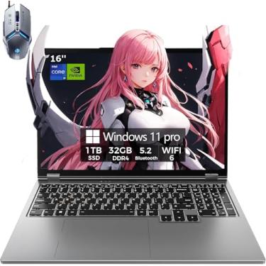 Imagem de TOPGRO Laptop para jogos, tela FHD de 16 polegadas de 60 Hz, Core i9-9980HK/ GeForce GTX1650 (8C/16T, até 5,0 Ghz), laptop executivo 32 GB DDR4 RAM, SSD PCIe3.0 de 1 TB/HDMI/Webcam/teclado