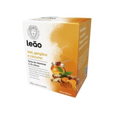 Imagem de Chá Leão Vitamínico Mel Gengibre e Cúrcuma 10 Sachês 20g