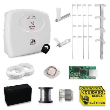 Imagem de Kit Cerca Elétrica e Alarme Wi-fi JFL Via App Celular 70mts