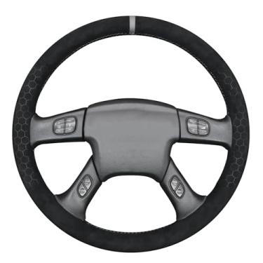 Imagem de MEWANT Capa de volante de carro costurada à mão para Chevrolet Silverado 2003-2007 protetor de volante, acessórios de volante