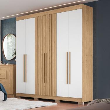 Imagem de Guarda Roupa Casal Flex 6 Portas com Pés Verona Móveis Castro