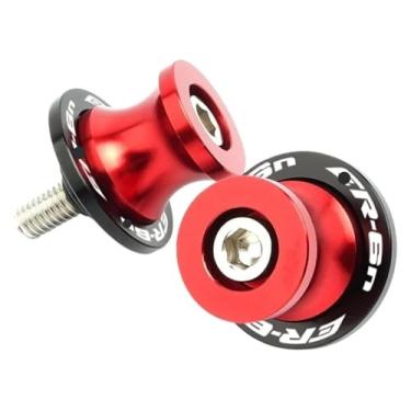 Imagem de Carretéis de braço oscilante de motocicleta 10M Slider Swingarm Spools Suporte compatível com ER6N 2006-2016 2007 (vermelho)
