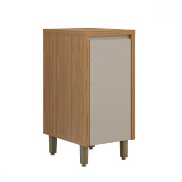 Imagem de Balcão de Cozinha 40 Cm Allure 1 Porta 1 Prateleira Jequitibá/Gris - L