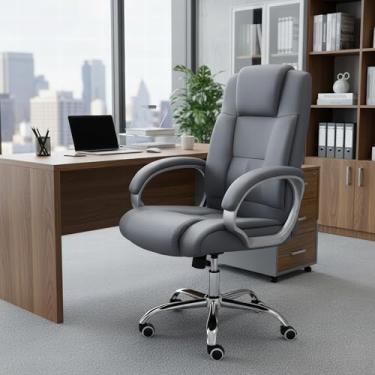 Imagem de Cadeira Escritório Presidente Executiva Ergonômica Home Office Com Apoio Para Os Pés Ajustável