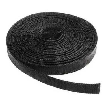 Imagem de 10M Manta Nautica Nylon Expansiva Preta Para Fueltech 10Mm