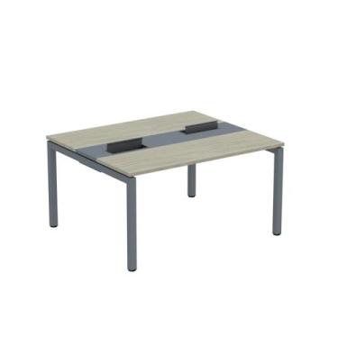Imagem de Estação de Trabalho Mesa Plataforma Escritório Dupla para 2 Pessoas co