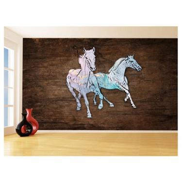Imagem de Papel De Parede Animais Pop Art Cavalos Cores 3,5M Pxa377