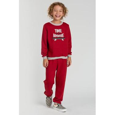 Imagem de Conjunto Infantil de Moletom Bordo Time Adventure - Vida Costeira Ofic