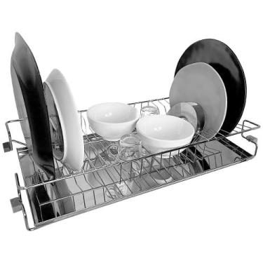 Imagem de Escorredor de Embutir Fixo Entrance 67x9x25cm Inox 8751 - Jomer, 67cm