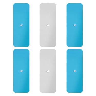 Imagem de Gosknor 6 tiras adesivas de metal para luzes magnéticas sob o armário, placa adesiva de metal de substituição ímã fita adesiva para luzes de LED magnéticas e luzes sob balcão