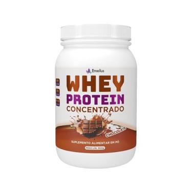 Imagem de Whey Protein Concentrado Chocolate 900 gramas - 20 gramas proteína por dose Emellus