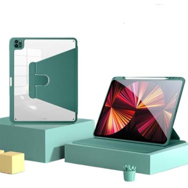 Imagem de Capa Case Anti-Impacto Giratória 360 Compatível Com iPad Air 4 e 5 (10.9") e iPad Pro 11 (11") - Verde Escuro