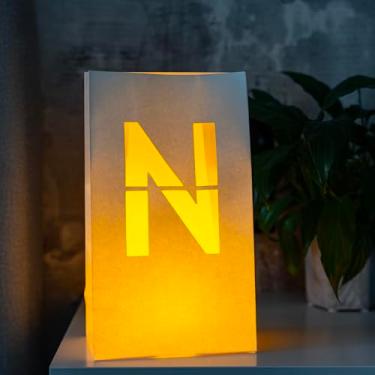 Imagem de WYMM Letra N Light Up - Bolsas luminosas perfeitas para faixa personalizada de feliz aniversário, decorações de propostas, decorações de festa de noivado e faixa de parabéns para o seu ente querido