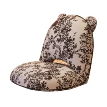 Imagem de Cadeira dobrável, sofá espreguiçadeira para sala de estar, cama, sala de leitura – Almofada de assento acolchoada dobrável portátil com encosto para adultos, adolescentes, dormitório, apartamento