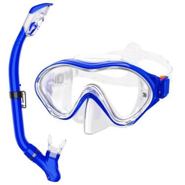 Imagem de Equipamento de mergulho para crianças com snorkel dobrável de silicone