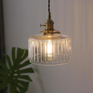 Imagem de YQSLQZZ Mini luminária pendente para sala de jantar, lustre de vidro vintage japonês, sala de jantar, cozinha, ilha, iluminação decorativa, luzes de teto penduradas para casa de fazenda, para pias de