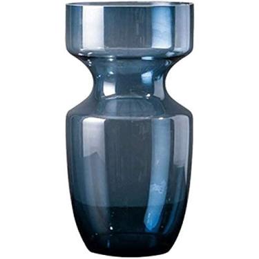 Imagem de Vaso sepultura de vidro transparente arranjo de flores casa azul grande planta hidropônica flor tamanho grande 20 * 24 * 13,5 cm para flores (tamanho: B: 18 cm * 36 cm) (tamanho: A: 20 cm * 24 cm) (B: