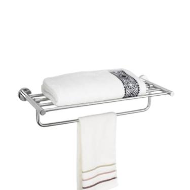 Imagem de Acessórios de banheiro Suporte de escova de vaso sanitário polido cromado toalheiro saboneteira gancho de prateleira de parede de vidro suporte de papel higiênico SUS, suporte de escova de vaso