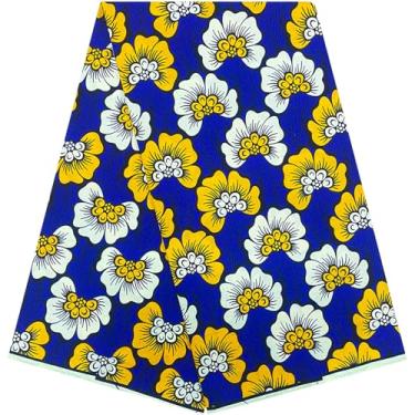 Imagem de HongyuAmy Tecidos de impressão africana 100% algodão tecido de cera Ankara 6 jardas para vestido (A21)