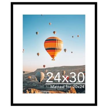 Imagem de JCJMY Porta-retrato de 61 x 76 cm com tapete de 50 x 61 cm, tela de 50 x 61 cm com tapete ou 61 x 76 cm sem tapete, moldura grande para pôster de 61 x 76 cm com acrílico, preta