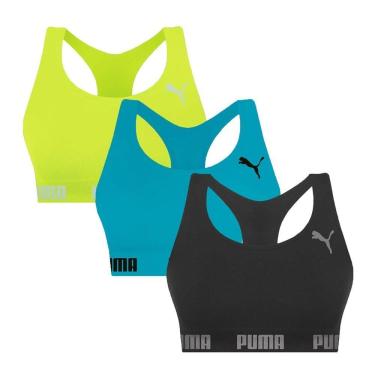 Imagem de Kit 3 Tops Puma Nadador Sem Costura Feminino