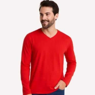 Imagem de Camiseta Manga Longa Gola V Kohmar-Masculino