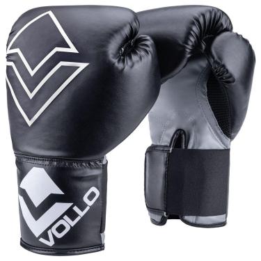 Imagem de Luva de Boxe Iniciante 12Oz Adulto Preta Vollo-Unissex