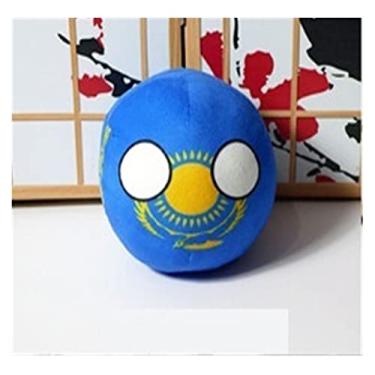 Imagem de GANGKJDS Bonecos de pelúcia Polandball Austrália, Polônia, Brasil, Bielorrússia, México, Portugal, Countryball, Travesseiro de Pelúcia, Pingente de Presente de Cosplay (Cazaquistão, 20 cm)
