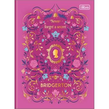 Imagem de Caderno Bridgerton Colegial Brochura TILIBRA - 160 Folhas (Rosa)