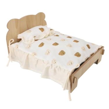 Imagem de YOUTHINK Beliche para Cachorro Com Estrutura de Beliche Grande para Cachorro Com Moldura de Madeira, Cama Elevada para Cães e Gatos, Almofada Removível e Capa para Conforto