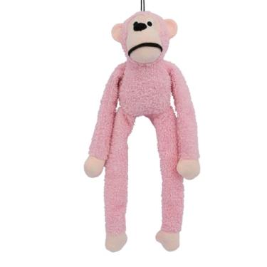 Imagem de Brinquedo Cachorro Mordedor Pelúcia Macaco Macaquinho 40 cm com Apito (Rosa)