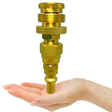 Imagem de MCAMPAS Adaptador de regulador de tanque de eliminação de 450 g com plugue de desconexão rápida de 6,35 mm (1/4") para conversor de churrasqueira portátil, aquecedor de bubby, gancho de reboque RV