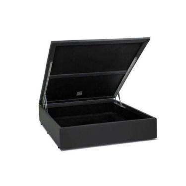 Imagem de Base Box Baú Viúva Khouse Sintético Cinza 40x128x188