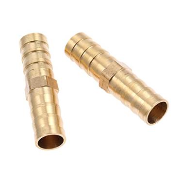 Imagem de 2pcs 6-19mm bronze igual barbeado barbed mangueira de marceneiro conector ar combustível tubo de água tubulação de gás pneumático gás redutores YYDFPIIA (Color : 10mm)