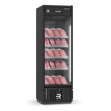 Imagem de Expositor Vertical para Carnes Refrimate 570 Litros Porta Vidro Preto 220V VCCA570PVB