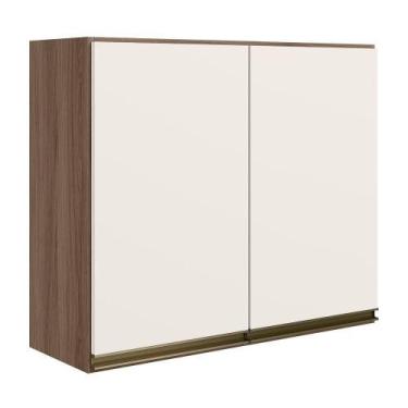 Imagem de Armario Aereo 2 Portas Mdf 80 Cm Kali 12211 Cetim Nicioli - Nicioli Mó