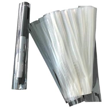 Imagem de Sacos termorretráteis transparentes de PVC 3,5 x 4 cm, porta dupla para embalagem de presente, artesanato, 100 peças