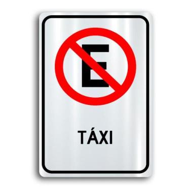 Imagem de Placa de Metal Taxi 20cmx30cm - Fcartes, Branco, 20cmx30cm, 1pç