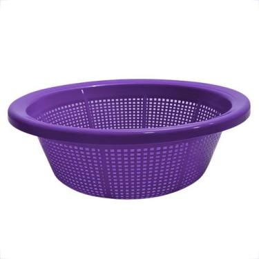 Imagem de Kit 10 Escorredor Macarrão Lavador Arroz Lava Tudo Multiuso 27x12cm Pl