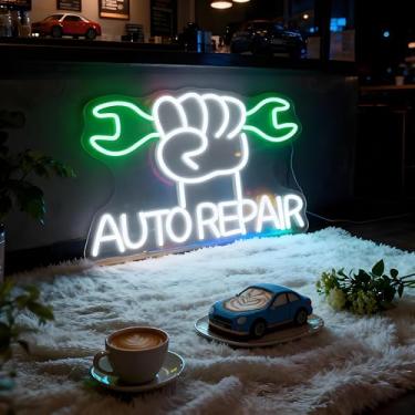 Imagem de Neonawall Neon Sign for Wall Decor Light Up Letters Business Led Sign Birthday Party Gifts Led Decorative Night Signs Room Decorations for Signboard Display Billboard Grand Opening Gift (Auto Repair)