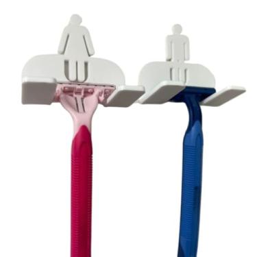 Imagem de Suporte de Parede Para Prestobarba Gilete Banheiro(Branco)