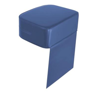 Imagem de KiBcsLic Assento elevatório infantil para cadeira de cabeleireiro, almofada em couro PU, material para uso em barbearias, elevador de assento em, Azul